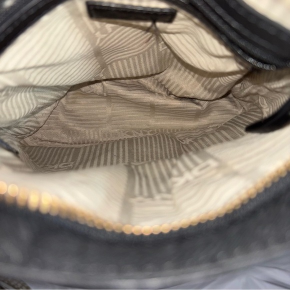 DKNY Black Logo Shoulder Bag with Leather and Stud accents - Picture 7 of 15